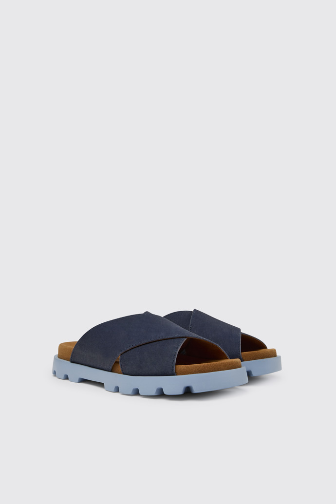 Front view of Brutus Sandal Blue women's sandals