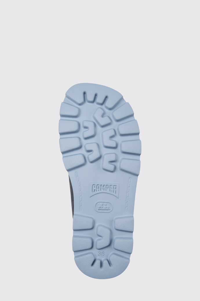 The sole of Brutus Sandal Blue women's sandals