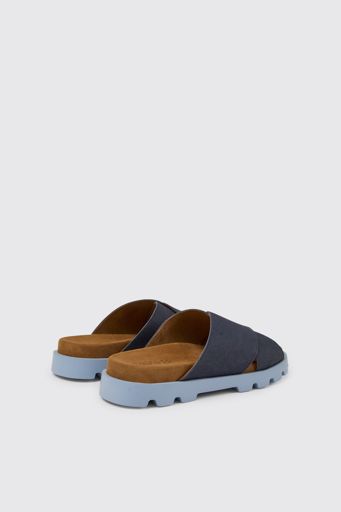 Back view of Brutus Sandal Blue women's sandals