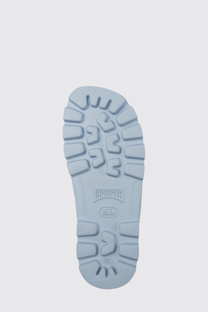 The sole of Brutus Sandal Light blue recycled cotton sandals for women