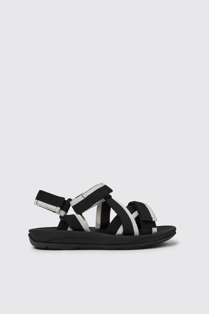 Match Sandales en PET recyclé noir et blanc pour femme