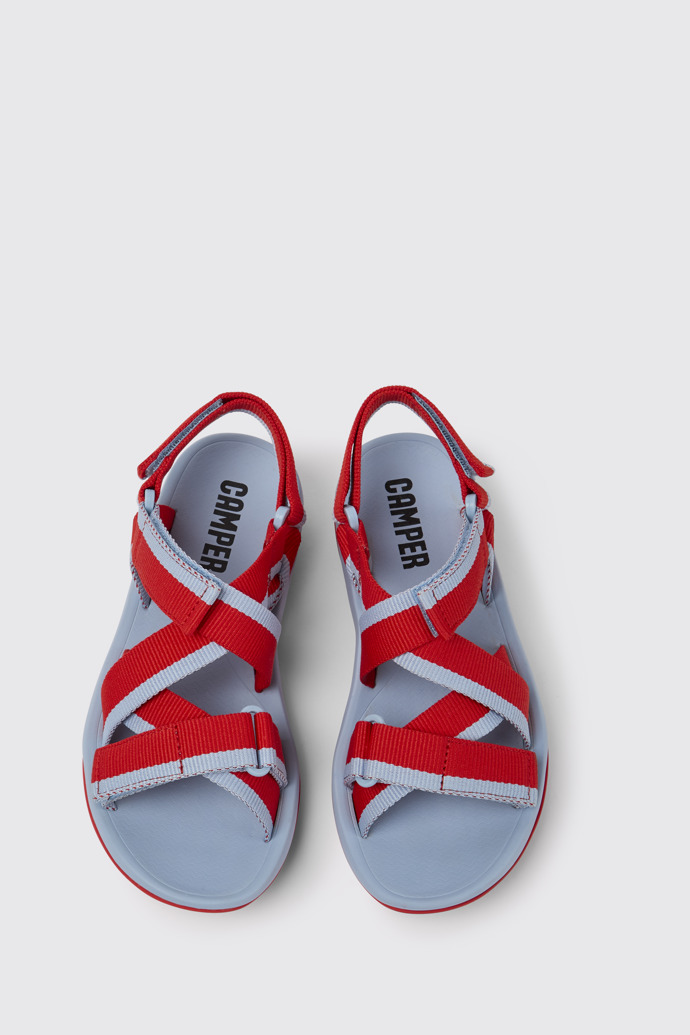 Match Sandalo da donna in PET riciclato rosso e blu