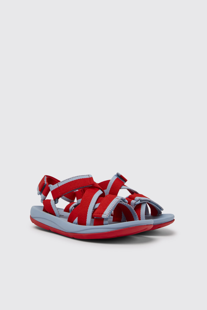 Match Sandalo da donna in PET riciclato rosso e blu