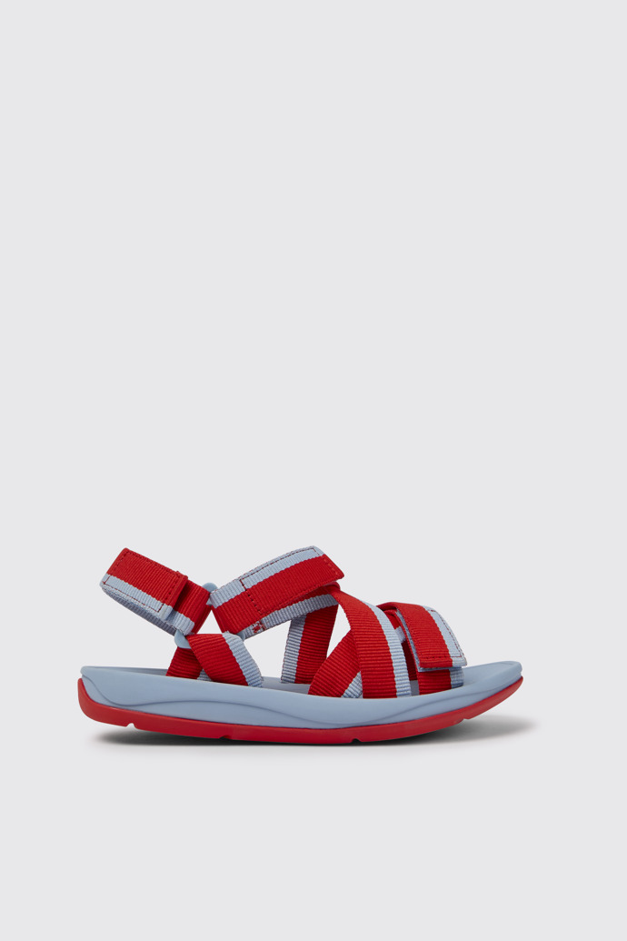 Match Sandalo da donna in PET riciclato rosso e blu