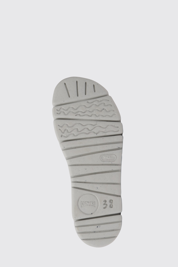 The sole of Oruga Up Red recycled PET sandals for women