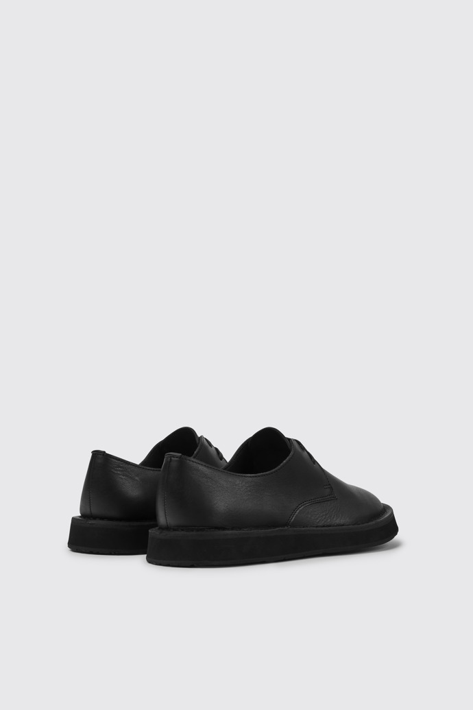 Back view of Brothers Polze Black leather shoes for women