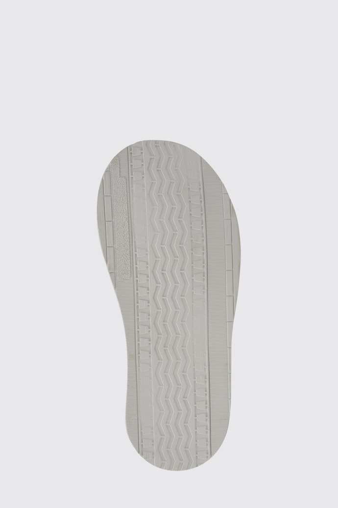 The sole of Twins White printed leather shoes for women