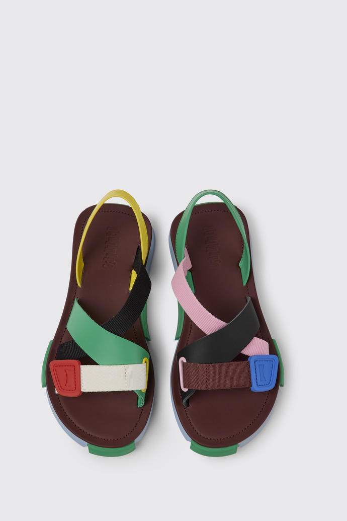 Twins Sandalias de piel multicolores para mujer