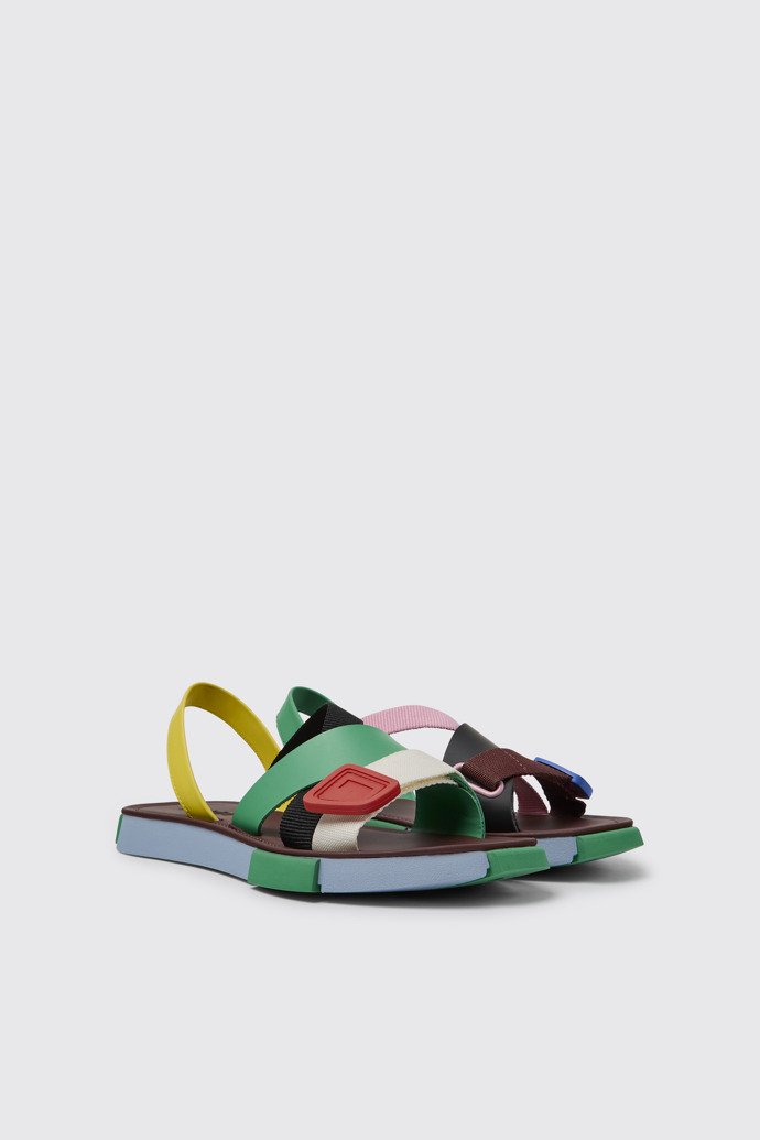 Twins Sandalias de piel multicolores para mujer