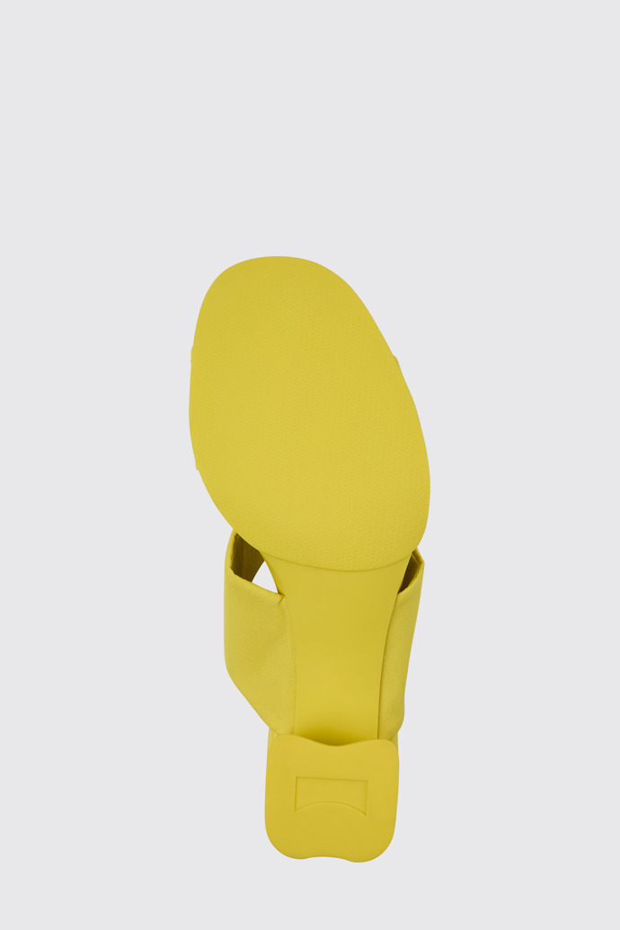 The sole of Katie Yellow recycled PET sandals for women