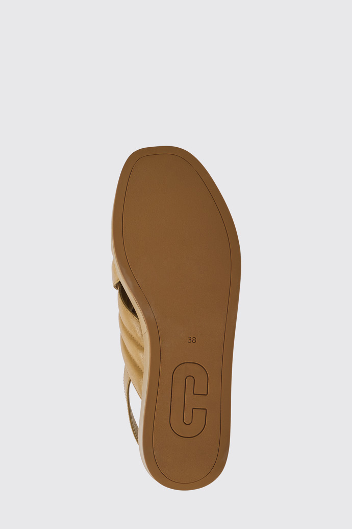 The sole of Misia Brown sandals for women