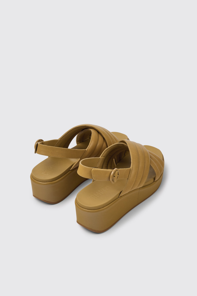 Back view of Misia Brown sandals for women