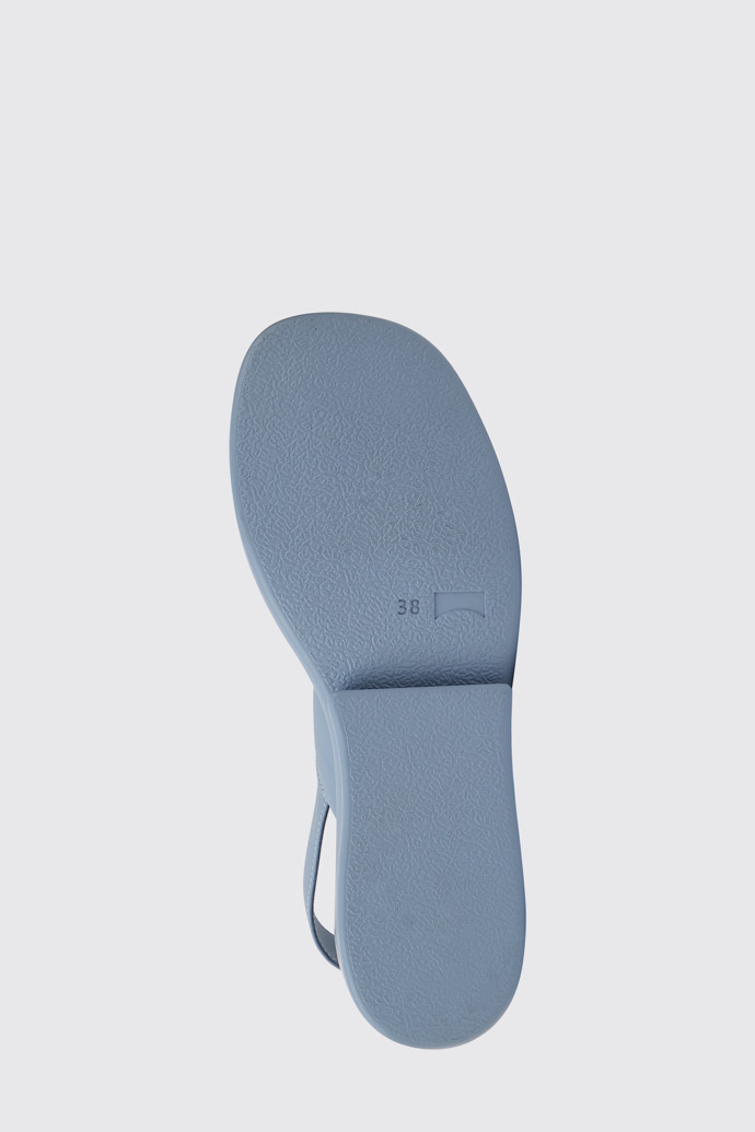 The sole of Kaah Blue leather sandals for women