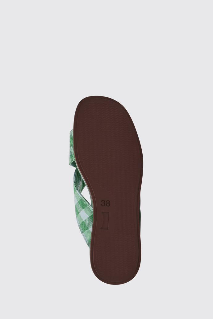 The sole of Atonik Blue and green sandals for women