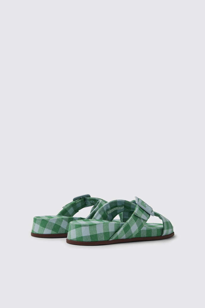 Back view of Atonik Blue and green sandals for women