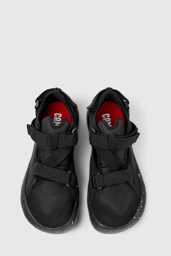 Overhead view of Peu Stadium Black semi-open sneakers for women