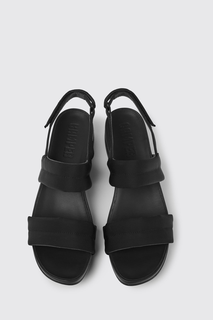 Minikaah Schwarze Damensandale aus Recycling-PET und Nylon