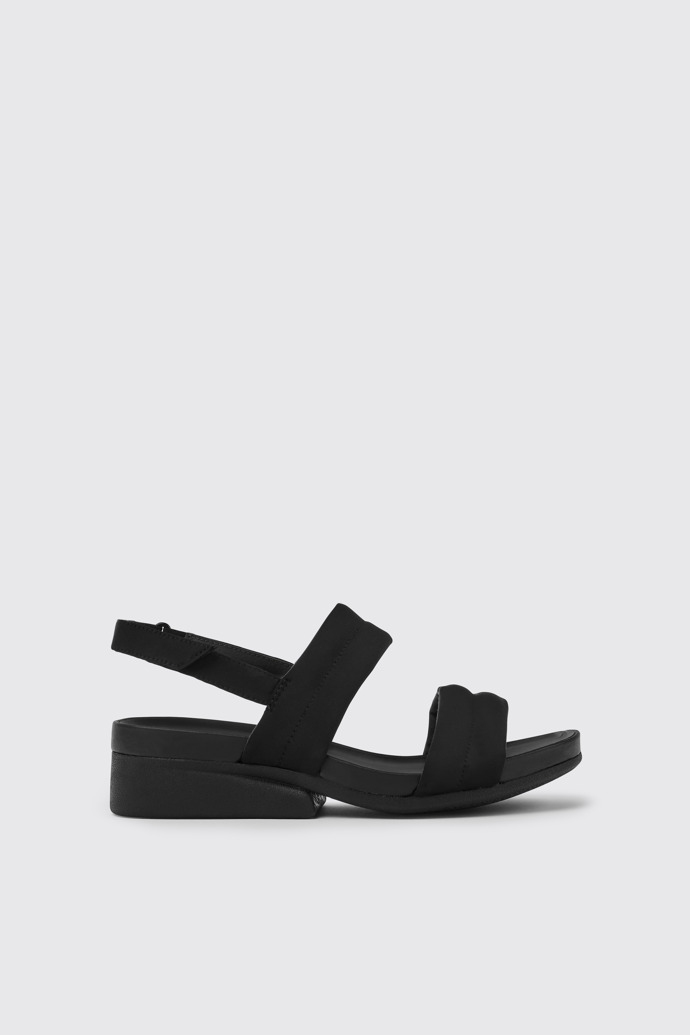 Minikaah Schwarze Damensandale aus Recycling-PET und Nylon