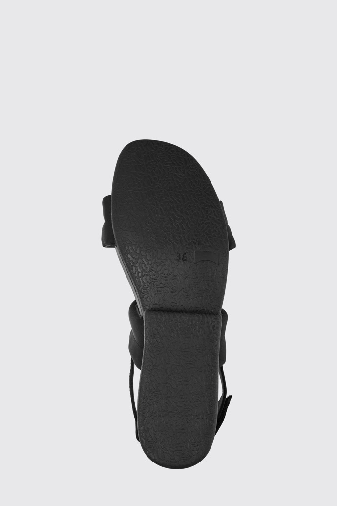 Minikaah Schwarze Damensandale aus Recycling-PET und Nylon