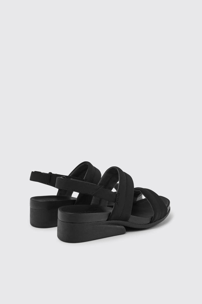 Minikaah Schwarze Damensandale aus Recycling-PET und Nylon
