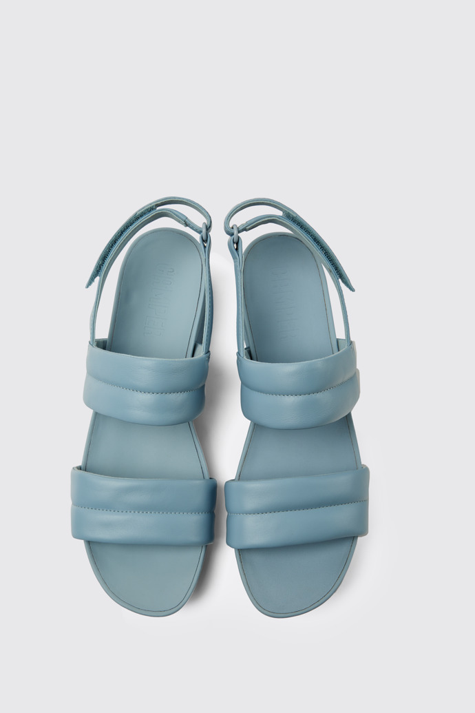 Minikaah Damensandale aus Leder in Blau