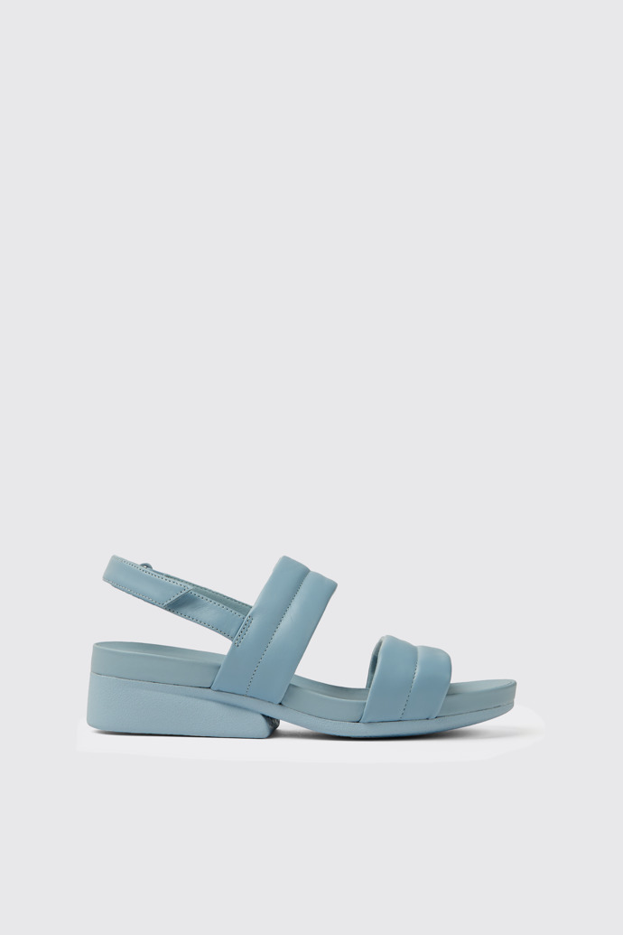 Minikaah Damensandale aus Leder in Blau