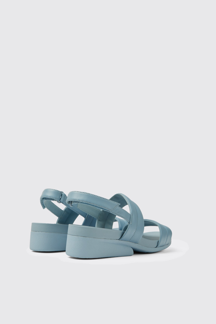 Minikaah Damensandale aus Leder in Blau