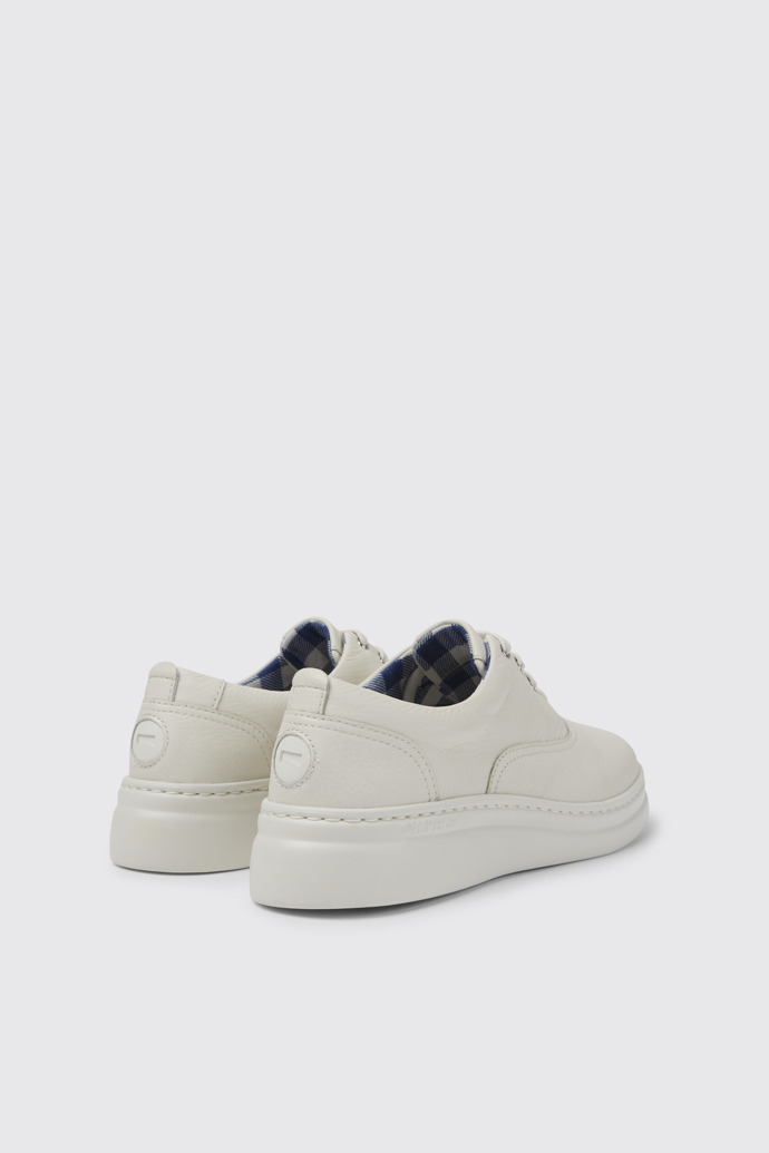 Back view of Runner Up White leather sneakers for women