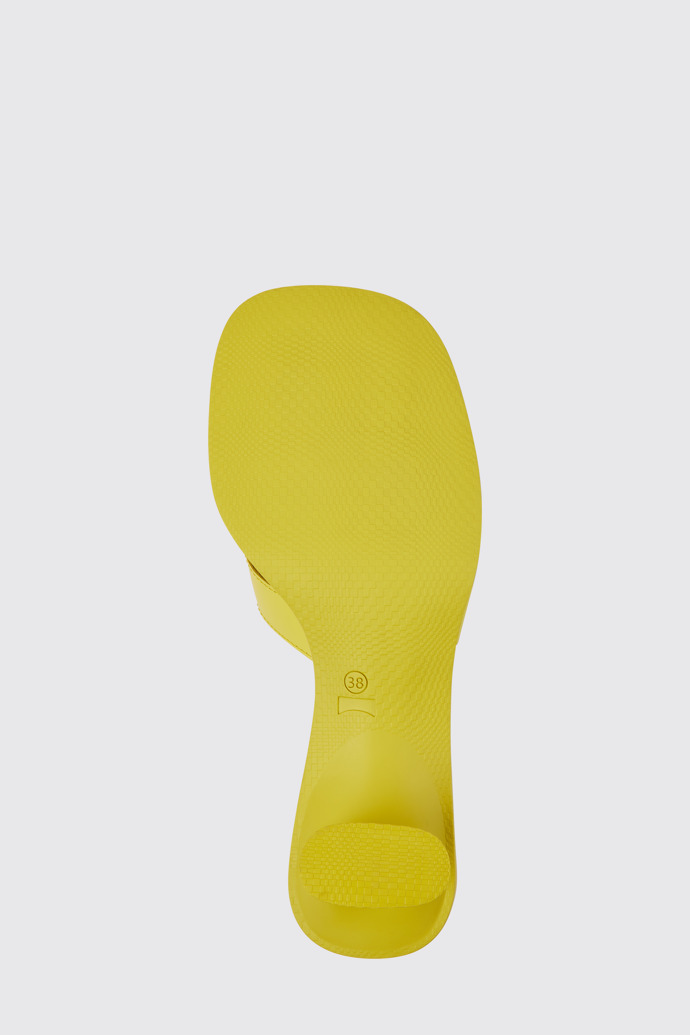 Dina Sandalias de piel amarillas para mujer
