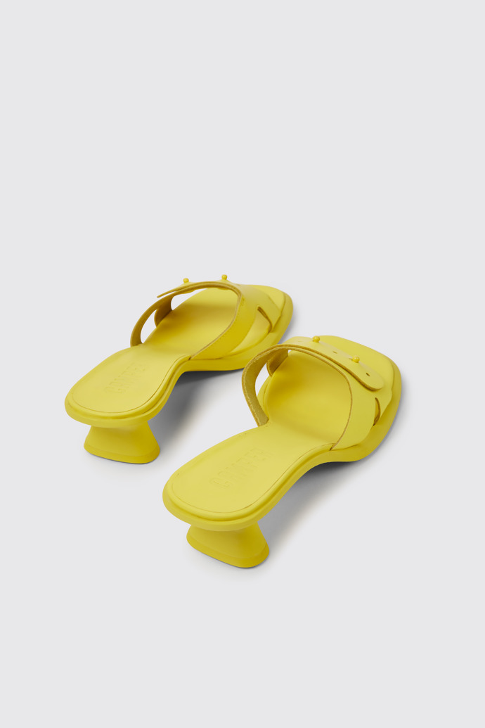 Dina Sandalias de piel amarillas para mujer