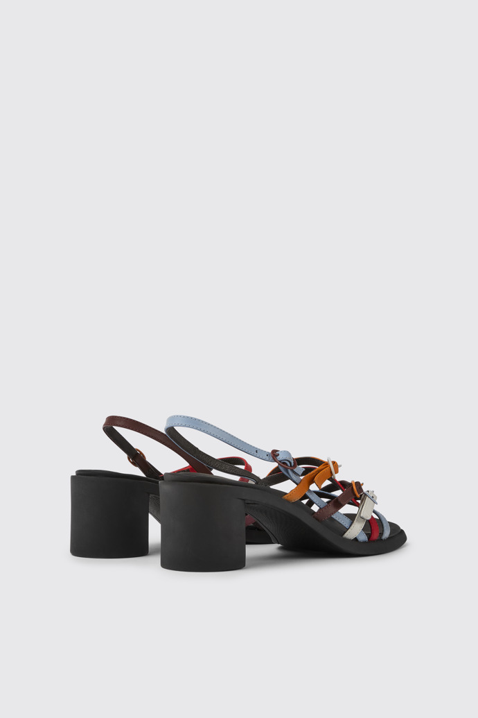Back view of Twins Multicolored sandals for women