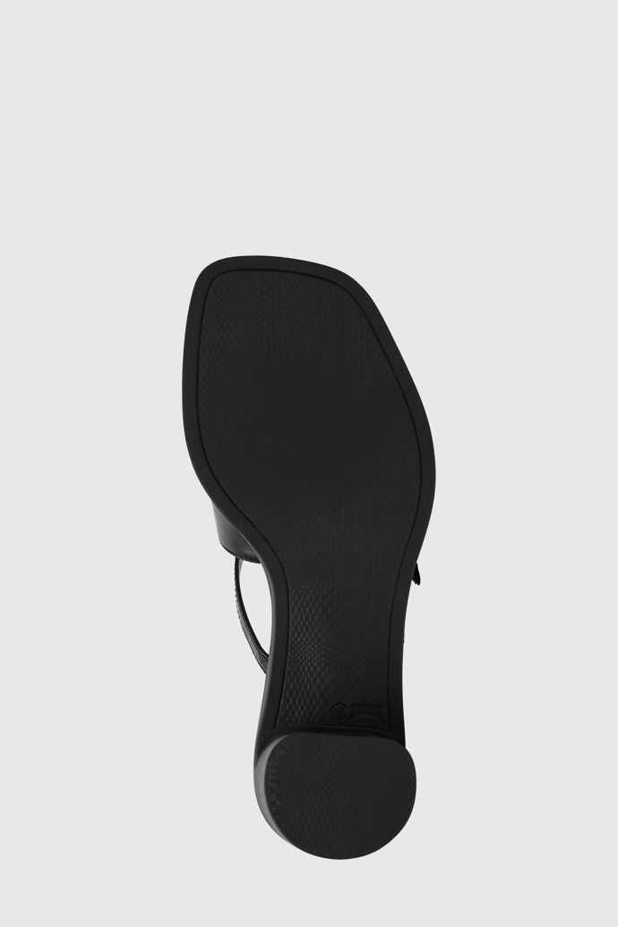 Meda 女生黑色皮革涼鞋鞋底