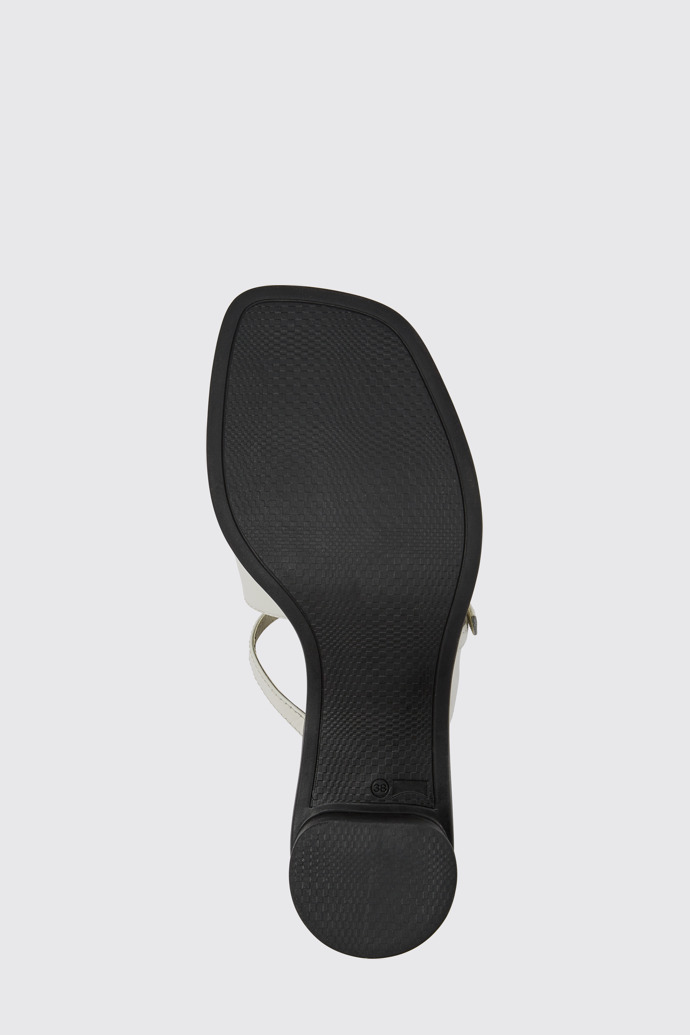 Meda Sandales en cuir blanc et noir pour femme