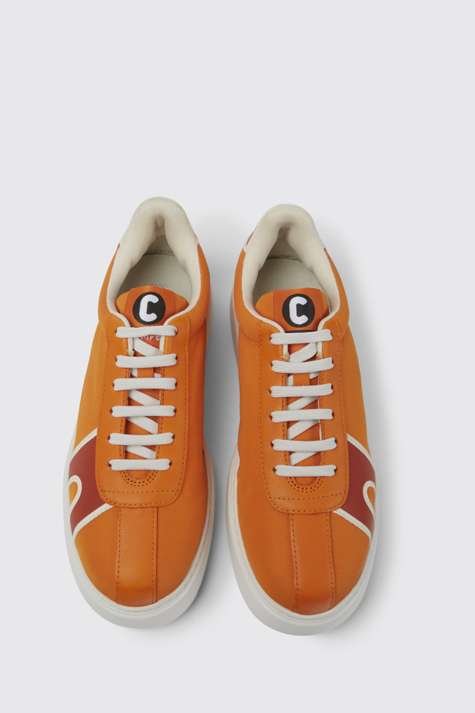 Overhead view of Runner K21 Orange and red sneakers for women