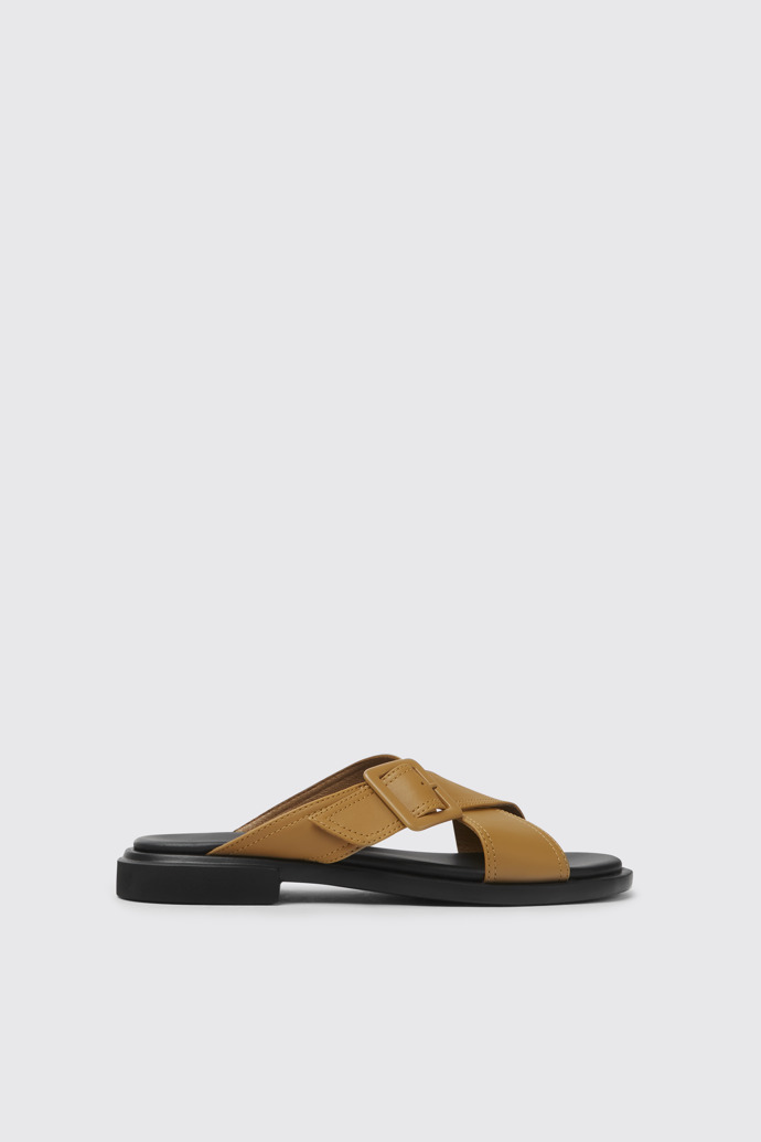 Edy Sandalias de piel marrones para mujer