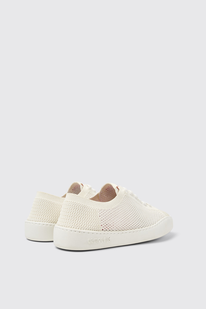 Back view of Peu Touring White Recycled PET Women's Sneakers.
