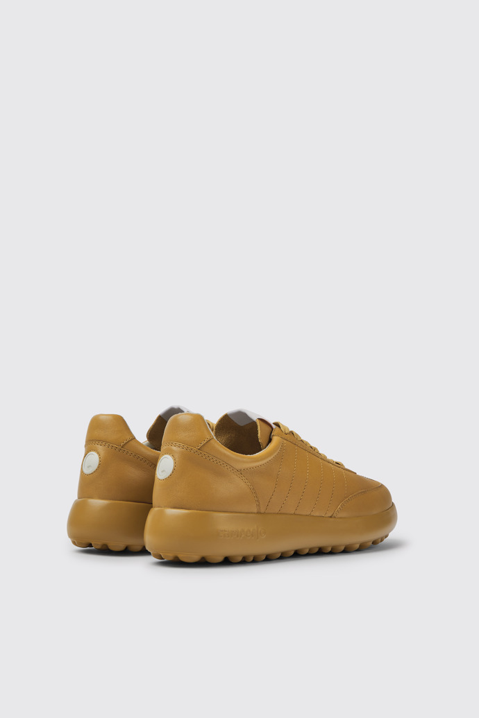 Back view of Pelotas XLite Brown leather sneakers for women
