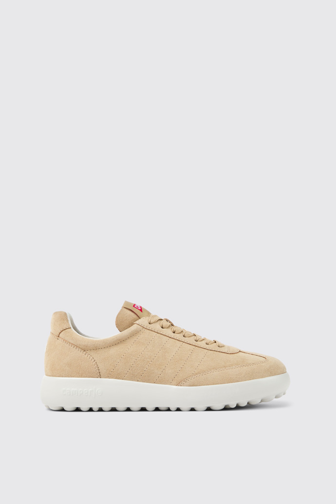 Pelotas XLite Beige nubuck sneakers for women modelin yandan görünümü