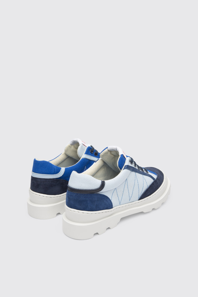 Back view of Twins Blue lace-up sneakers