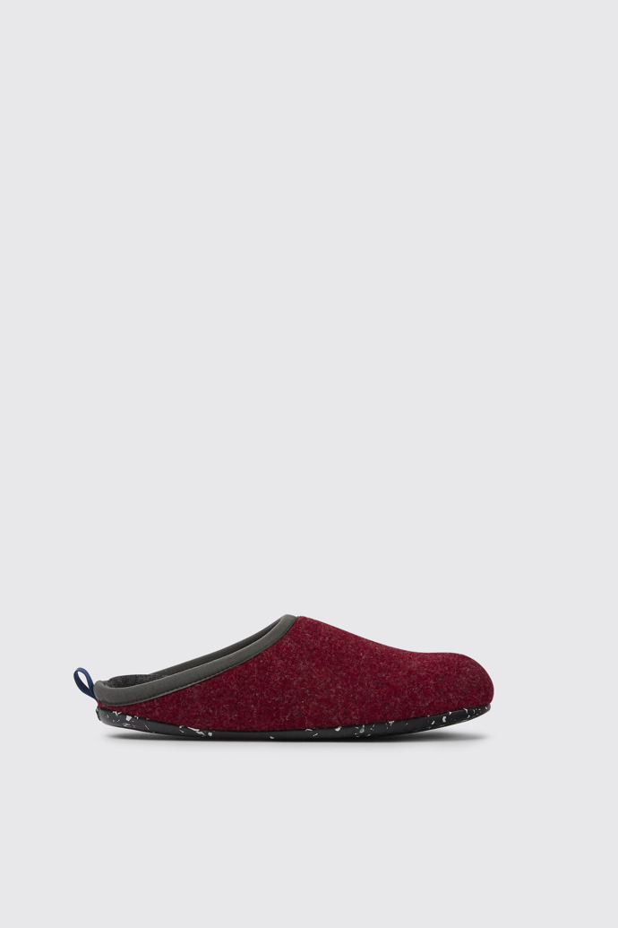 Side view of Twins Multicolored wool women’s slippers