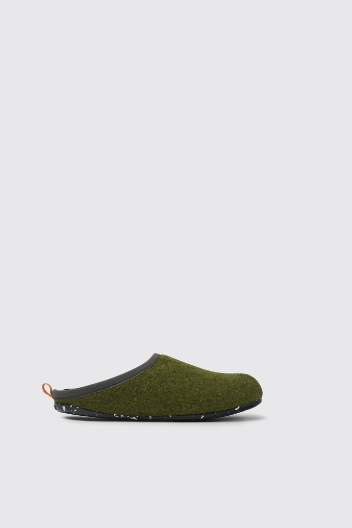 Side view of Twins Multicolored wool women’s slippers