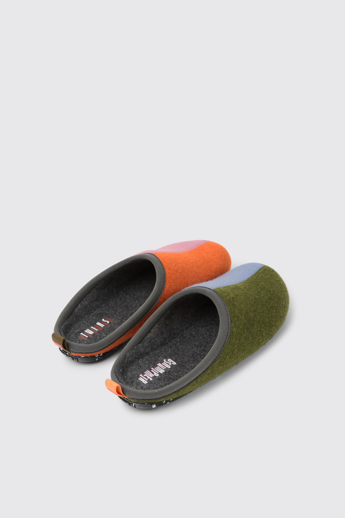 Twins Pantuflas de lana multicolor para mujer