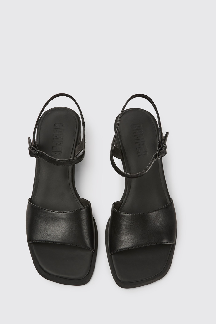 Meda Sandales en cuir noir pour femme