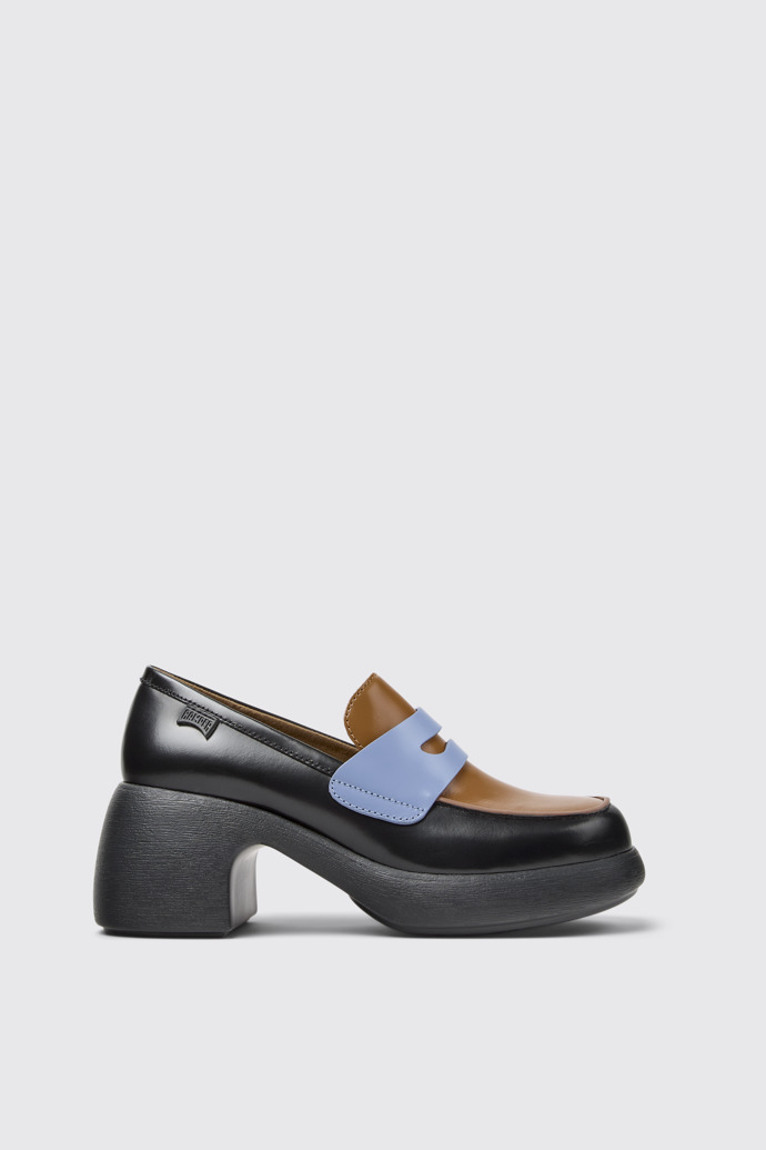 Image of Twins Mocasines de piel multicolor para mujer.