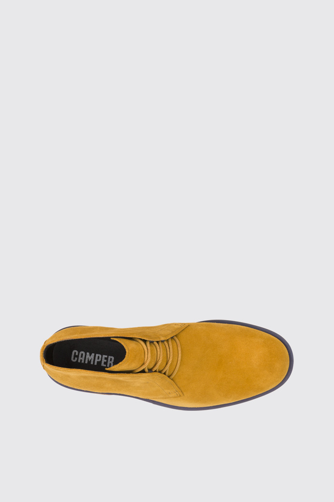 Overhead view of Deia Yellow Ankle Boots for Men