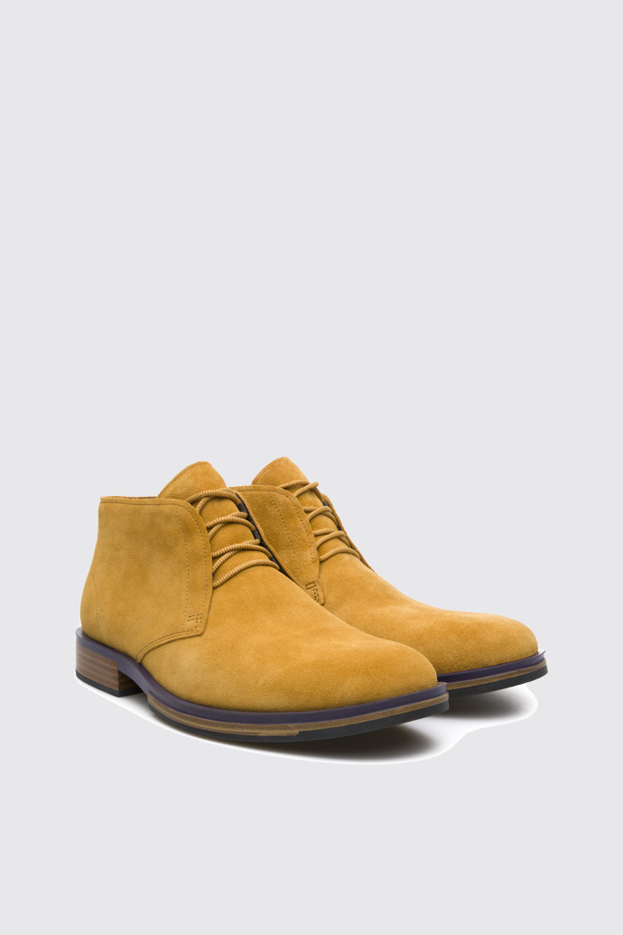 Front view of Deia Yellow Ankle Boots for Men
