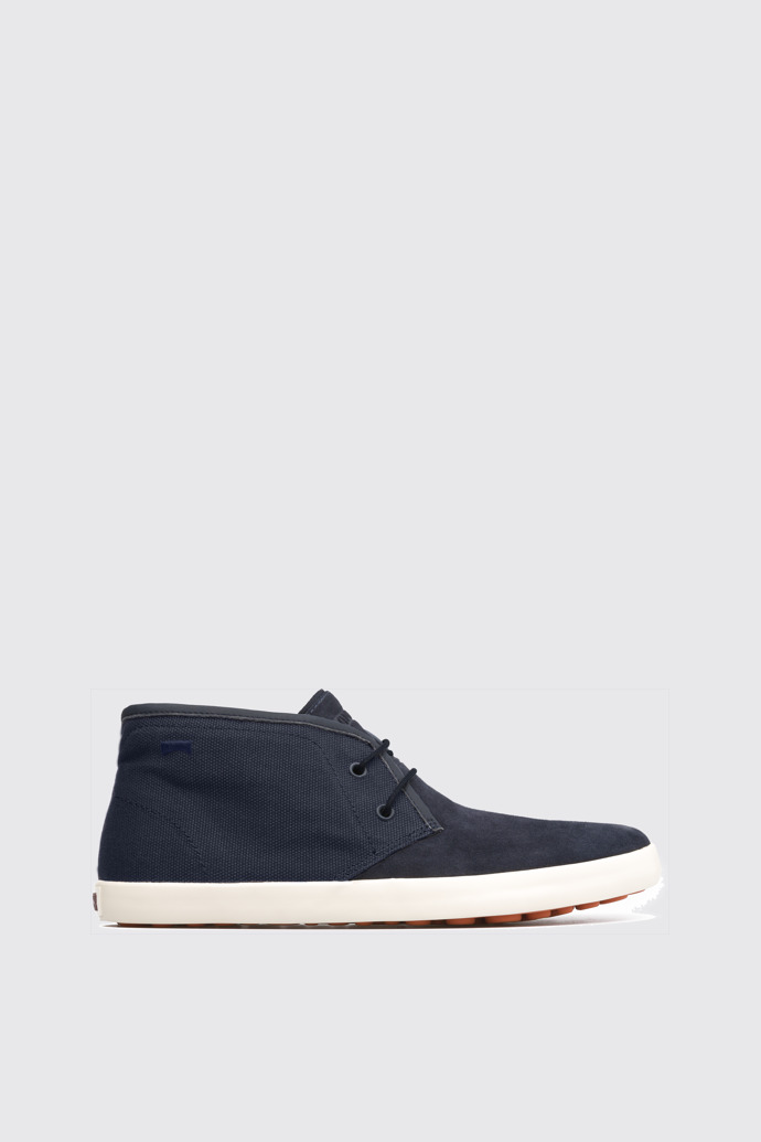 Side view of Pursuit Blue Ankle Boots for Men