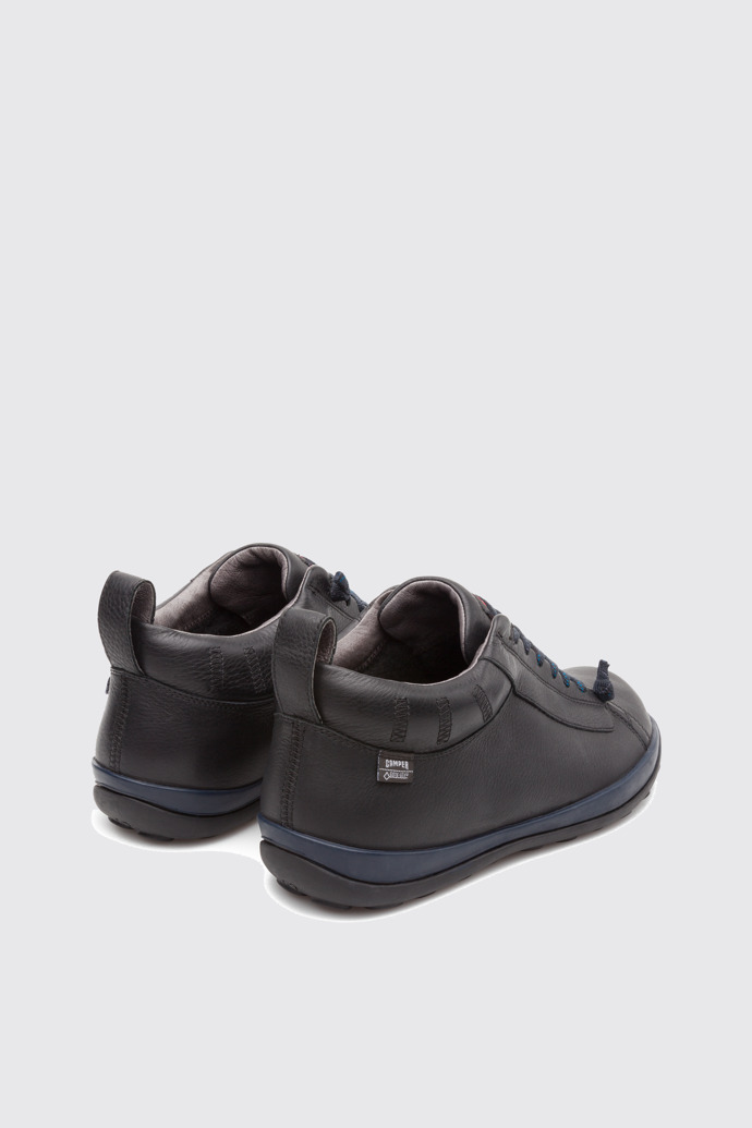Back view of Peu Pista Black Casual Shoes for Men
