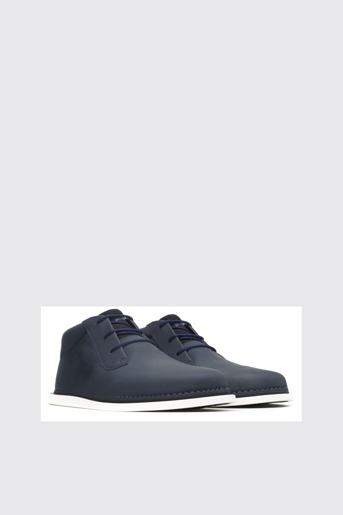 Front view of Nixie Blue Ankle Boots for Men