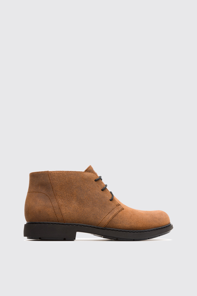 Side view of Neuman Brown Ankle Boots for Men